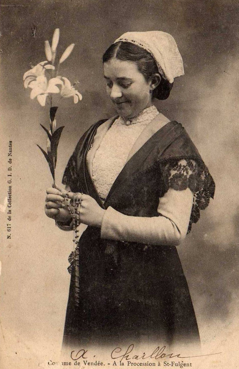 Costumes de Vendée - A la Procession à St-Fulgent